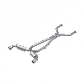 MBRP Pro Series 3" Cat-Back Exhaust System, Dual Rear Exit w/ 4.5" Stainless Steel Tips - Infiniti Q60 3.0L RWD / AWD VR30DDTT